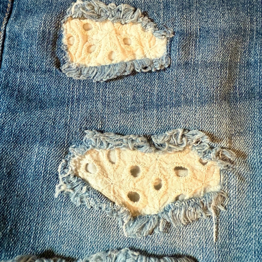 Distressed Denim Shorts - Picture 2 of 4